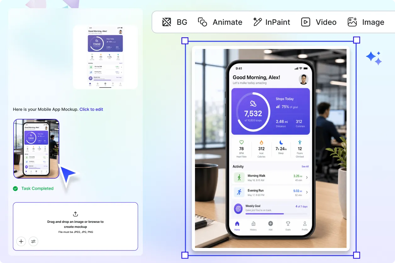 Free AI Mobile App Mockup Generator & Mobile App Mockup Maker Online